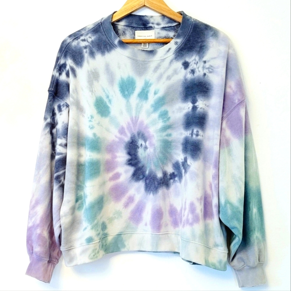 NWOT American Eagle Tie Dye Crew Neck Sweatshirt Size S